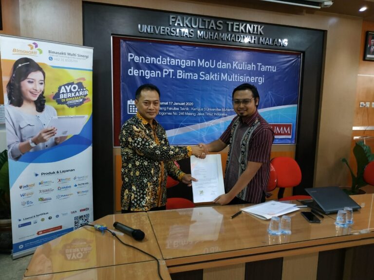 Kunjungan dan Perjanjian Kerjasama PT. Bimasakti Multi Sinergi dengan Program Studi Informatika UMM