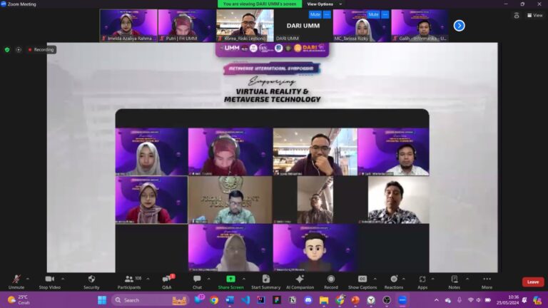 Program Studi Informatika UMM Sukses Gelar Symposium Internasional Empowering Virtual Metaverse Technology